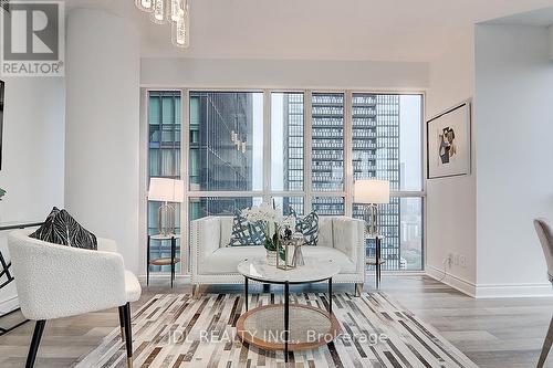 3504 - 28 Ted Rogers Way, Toronto, ON - Indoor Photo Showing Living Room