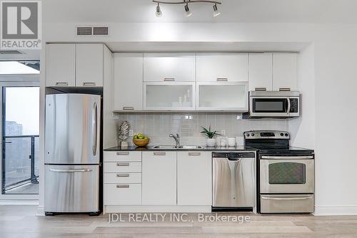 3504 - 28 Ted Rogers Way, Toronto, ON - Indoor Photo Showing Kitchen With Stainless Steel Kitchen With Double Sink