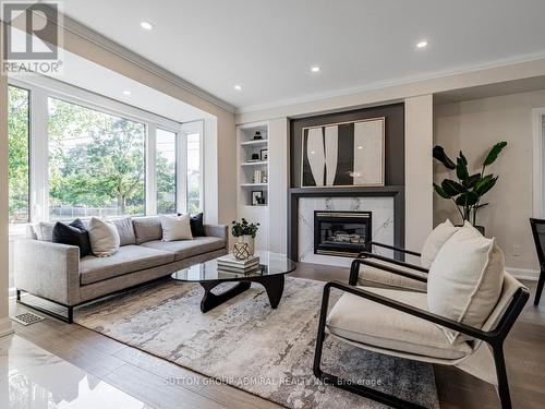 168 Haddington Avenue, Toronto, ON - Indoor Photo Showing Living Room With Fireplace