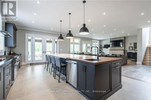 3331 Homestead Drive, Hamilton (Mount Hope), ON - Indoor Photo Showing Kitchen With Double Sink With Upgraded Kitchen