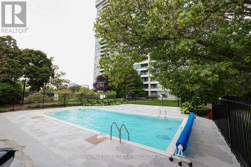 1602 - 550 Webb Drive, Mississauga, ON - Outdoor With In Ground Pool With Backyard