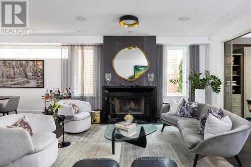 80 Mathersfield Drive, Toronto (Rosedale-Moore Park), ON - Indoor Photo Showing Living Room With Fireplace