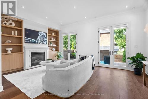 1 Le May Road, Toronto, ON - Indoor Photo Showing Living Room With Fireplace