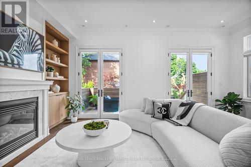 1 Le May Road, Toronto, ON - Indoor Photo Showing Living Room With Fireplace