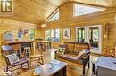 Open concept white pine - 1880 Boldts Lane, Minden Hills, ON  - Indoor Photo Showing Living Room 