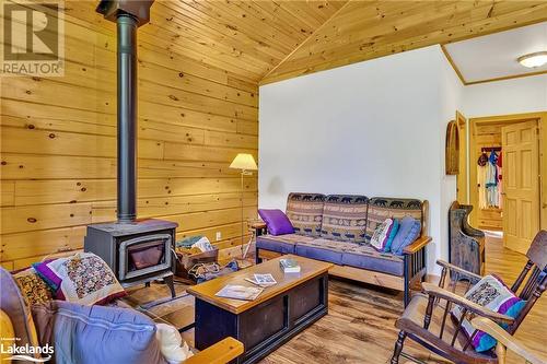 Wood stove WETT certified in 2024 - 1880 Boldts Lane, Minden Hills, ON - Indoor Photo Showing Living Room