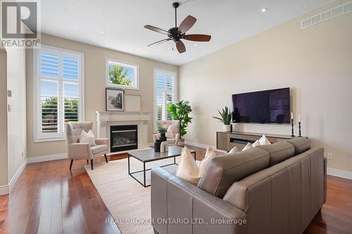 22 Black Maple Crescent, Kitchener, ON - Indoor Photo Showing Living Room With Fireplace