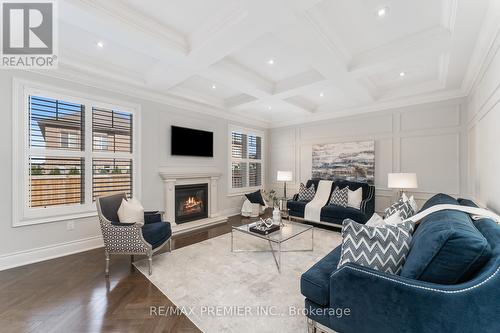 96 Port Royal Avenue, Vaughan, ON - Indoor Photo Showing Living Room With Fireplace