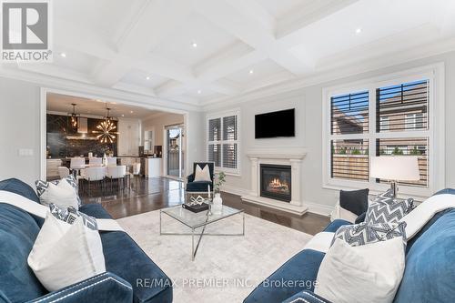 96 Port Royal Avenue, Vaughan, ON - Indoor Photo Showing Living Room With Fireplace