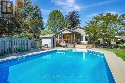 17 Liberty Drive, Cambridge, ON - Outdoor With In Ground Pool With Deck Patio Veranda With Backyard