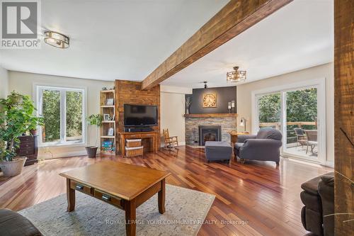 43 Halmar Park Road, Georgina (Pefferlaw), ON - Indoor Photo Showing Living Room With Fireplace