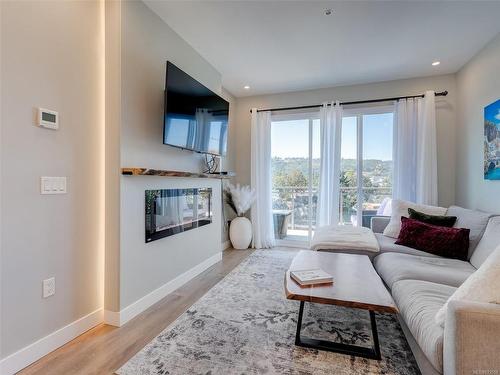 608-967 Whirlaway Cres, Langford, BC - Indoor Photo Showing Living Room With Fireplace