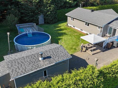 Photo aÃ©rienne - 356 Ch. De La Rivière-Des-Fèves S., Saint-Urbain-Premier, QC - Outdoor With Above Ground Pool