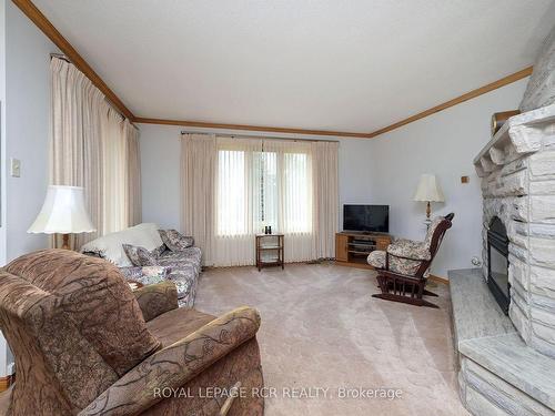 245 Penetanguishene Rd N, Oro-Medonte, ON - Indoor Photo Showing Living Room With Fireplace