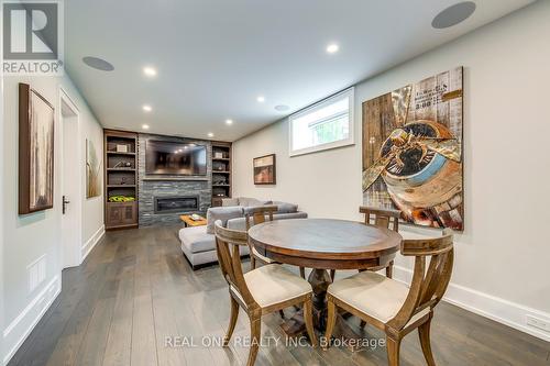 1386 Willowdown Road, Oakville, ON - Indoor Photo Showing Dining Room With Fireplace