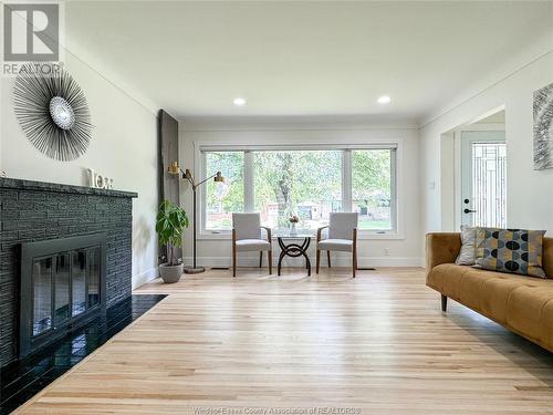 2845 Virginia Park, Windsor, ON - Indoor Photo Showing Living Room With Fireplace