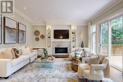 193 Kingsdale Avenue, Toronto, ON - Indoor Photo Showing Living Room With Fireplace