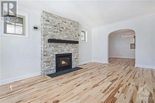 Stunning Gas Fireplace - 41 Lambton Avenue, Ottawa, ON - Indoor Photo Showing Living Room With Fireplace