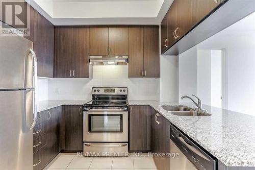 313 - 54 Sky Harbour Drive, Brampton, ON - Indoor Photo Showing Kitchen With Double Sink With Upgraded Kitchen