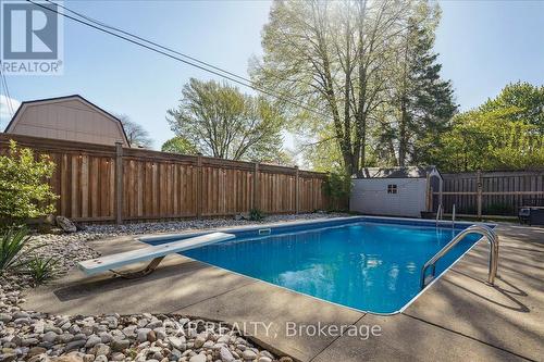 715 Drury Lane, Burlington, ON - Outdoor With In Ground Pool With Backyard