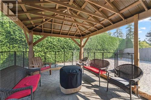 Solid Wood Gazebo - 20 Forestglade Crescent, Ottawa, ON - Outdoor With Deck Patio Veranda With Exterior