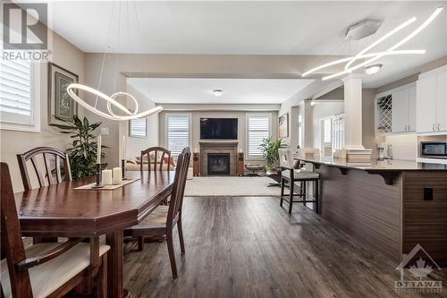 560 Chimney Corner Terrace, Ottawa, ON - Indoor Photo Showing Dining Room With Fireplace