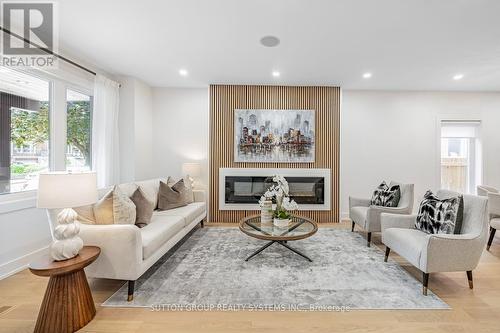 203 Medland Street, Toronto (Junction Area), ON - Indoor Photo Showing Living Room With Fireplace