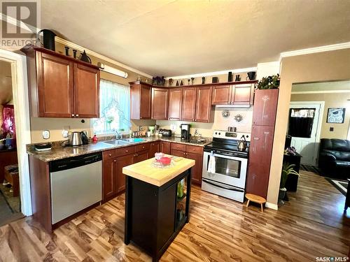 210 1St Street W, Kyle, SK - Indoor Photo Showing Kitchen With Double Sink