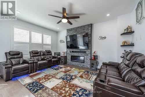 17 Bachelor Street, Brampton, ON - Indoor Photo Showing Living Room With Fireplace