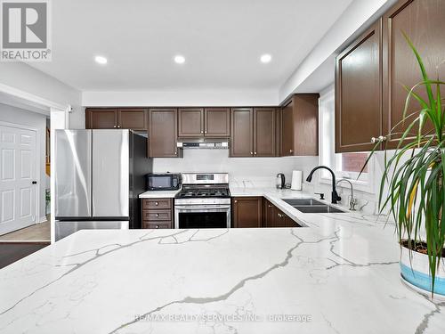 33 Echoridge Drive, Brampton (Fletcher'S Meadow), ON - Indoor Photo Showing Kitchen With Double Sink