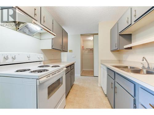 625 Rowcliffe Avenue Unit# 205, Kelowna, BC - Indoor Photo Showing Kitchen With Double Sink