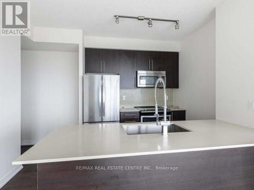 3202 - 4011 Brickstone Mews, Mississauga, ON - Indoor Photo Showing Kitchen With Stainless Steel Kitchen With Double Sink