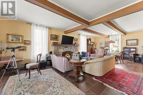 1337 Front Road South, Amherstburg, ON - Indoor Photo Showing Living Room With Fireplace