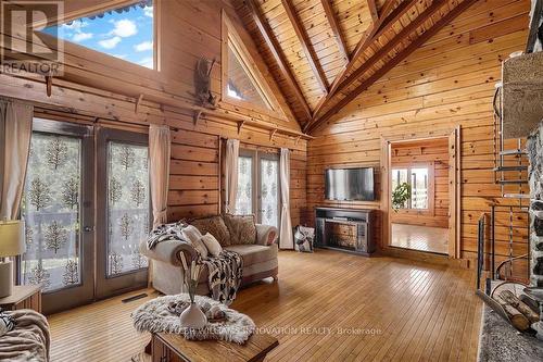 571 Storms (Rawdon) Road, Marmora And Lake, ON - Indoor Photo Showing Living Room With Fireplace