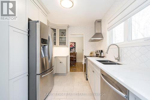 208 Edward Street, Orillia, ON - Indoor Photo Showing Kitchen With Double Sink