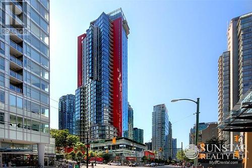 2601 1211 Melville Street, Vancouver, BC - Outdoor With Balcony With Facade