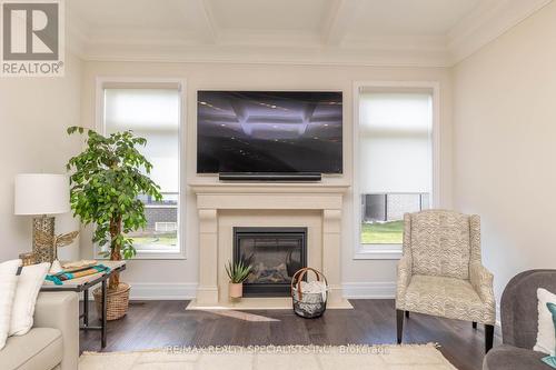 1214 Pondside Trail, Oakville, ON - Indoor Photo Showing Living Room With Fireplace