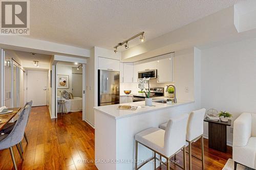 905 - 75 Dalhousie Street, Toronto (Church-Yonge Corridor), ON - Indoor Photo Showing Kitchen With Stainless Steel Kitchen With Upgraded Kitchen