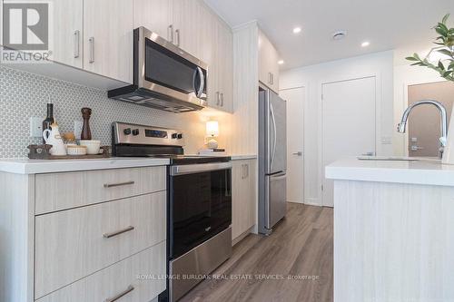 606 - 479 Charlton Avenue E, Hamilton (Stinson), ON - Indoor Photo Showing Kitchen With Upgraded Kitchen