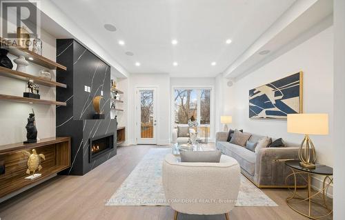 32 Florence Avenue, Toronto, ON - Indoor Photo Showing Living Room With Fireplace