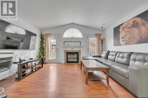 37 Fiddleneck Crescent, Brampton, ON - Indoor Photo Showing Living Room With Fireplace