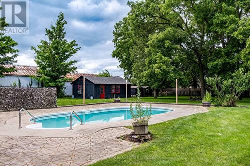 371 Maple Avenue S, Brant (Burford), ON - Outdoor With In Ground Pool With Backyard