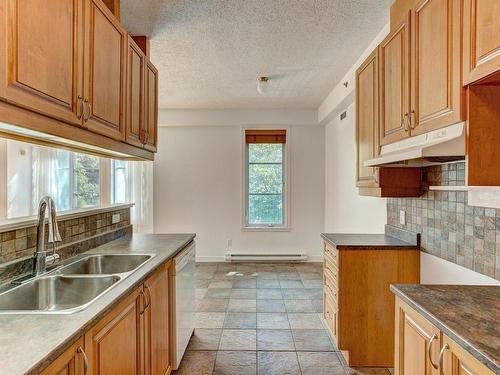 Coin-repas - 305-3285 Rue Jean-Brillant, Montréal (Côte-Des-Neiges/Notre-Dame-De-Grâce), QC - Indoor Photo Showing Kitchen With Double Sink