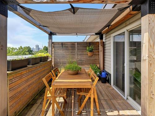 204-525 Logan Ave, Toronto, ON - Outdoor With Deck Patio Veranda With Exterior