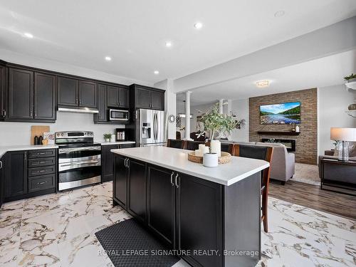 39 Weathering Hts, Hamilton, ON - Indoor Photo Showing Kitchen With Upgraded Kitchen