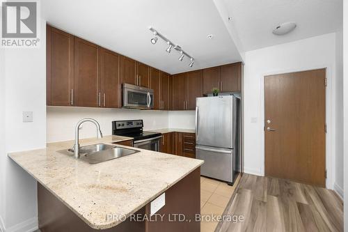 1103 - 3985 Grand Park Drive W, Mississauga, ON - Indoor Photo Showing Kitchen With Double Sink