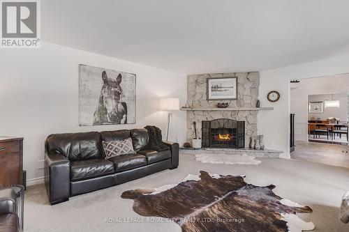 20 Wildan Drive, Hamilton, ON - Indoor Photo Showing Living Room With Fireplace