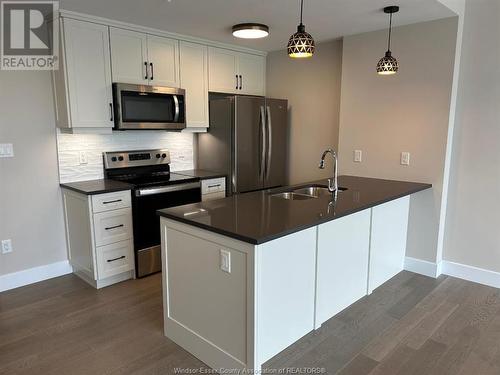 140 Main Street Unit# 207, Kingsville, ON - Indoor Photo Showing Kitchen With Stainless Steel Kitchen With Double Sink