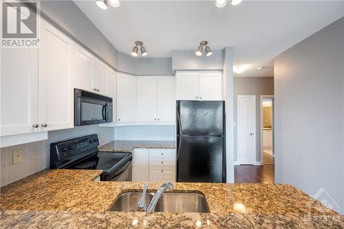 570 Laurier Avenue W Unit#1605, Ottawa, ON - Indoor Photo Showing Kitchen With Double Sink