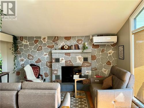 172 Rivière À La Truite Road, Saint-Jacques, NB - Indoor Photo Showing Living Room With Fireplace